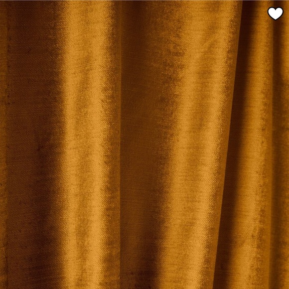 West Elm Luster Velvet Curtains Golden Oak Set of 2 48x96 - Picture 2 of 8